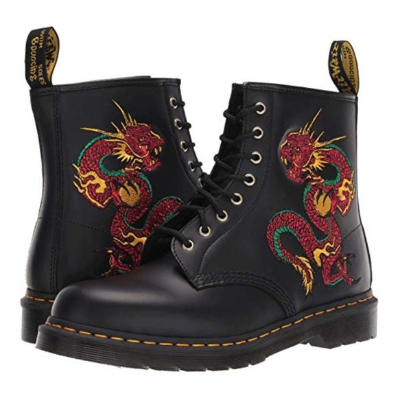 1460 dragon embroidered boots